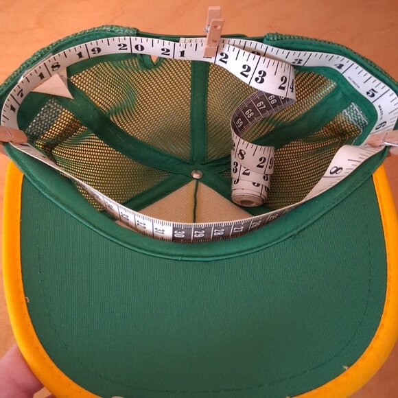 Vintage 1989 ABC National Bowling Tournament Wichita Green 3 Stripe Trucker Hat - Picture 11 of 12